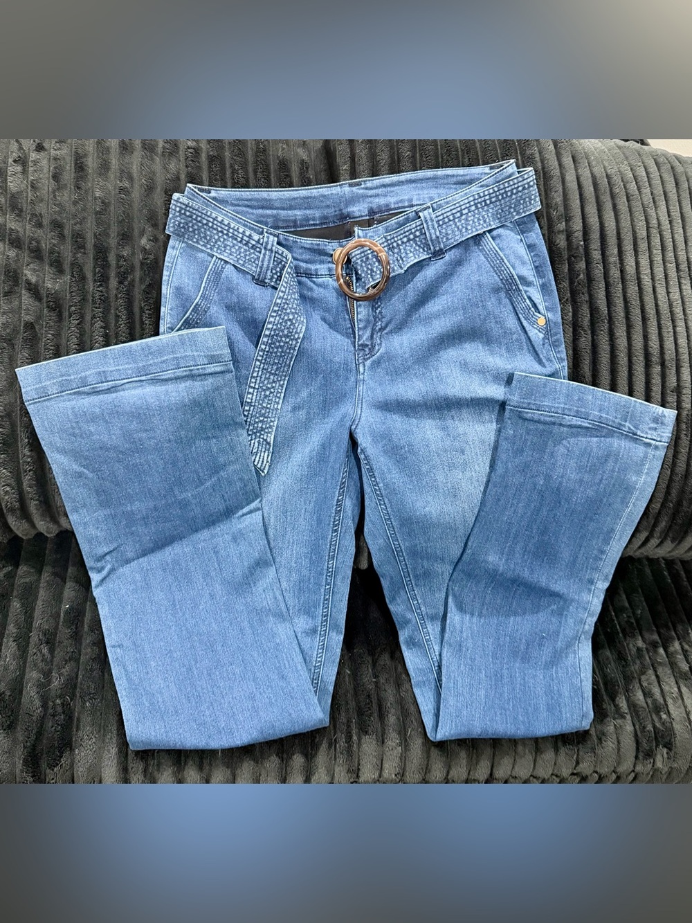 JW Classic Blue Women's Jeans with Belt Size 6